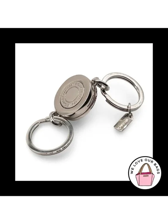 NEW COACH 65th LEGACY Turnlock Valet Stripe Key Fob Bag Charm Keychain Tag 92529 - Picture 3 of 4